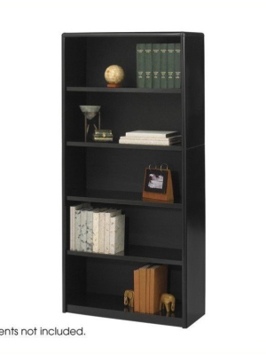 Steel Valuemate 5 Shelf Economy Steel Bookcase In Black - Safco
