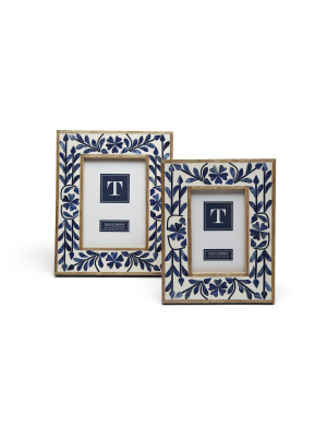 Blue Belle Photo Frames, Set Of 2