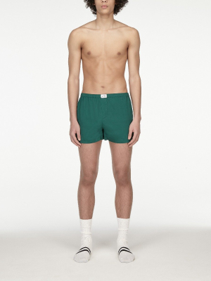 Classic Woven Boxers Forest Green