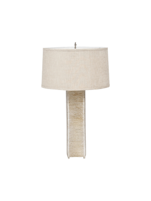 Wrapt Table Lamp Silver Leaf