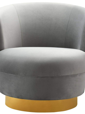 Norah Swivel Chair, Grey