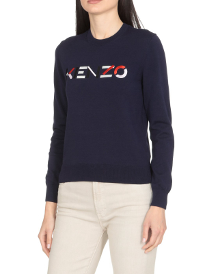 Kenzo Logo Embroidered Knitted Jumper