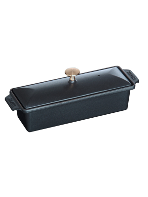 Staub Cast Iron 1.5-qt Large Rectangular Terrine - Matte Black