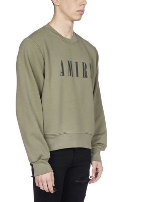 Amiri Logo Print Crewneck Sweatshirt