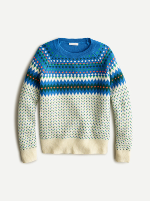 Boys' Fair Isle Crewneck Sweater