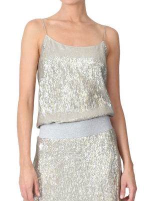 Silver Gold Metallic Cami Top