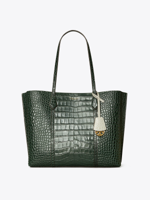 Perry Embossed Triple-compartment Tote Bag