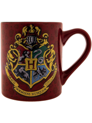 Silver Buffalo Harry Potter Hiogwarts Glitter Crest 14oz Ceramic Mug