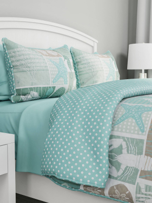 Harbor Town Veranda Coastal Beach Quilt Set