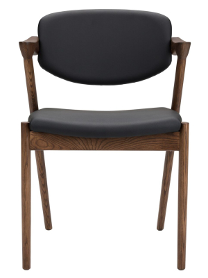 Kalli Black Naugahyde Dining Chair