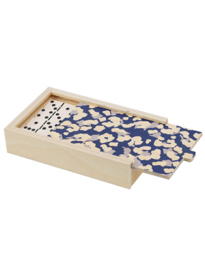 Cheetah Navy Domino Set