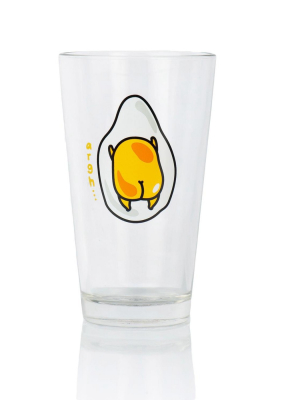 Se7en20 Gudetama Lazy Egg Laying Face Down 16oz Glass