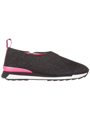 Hogan Rebel Glittered Slip-on Sneakers