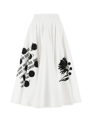 Prada Graphic Print Full Midi Skirt