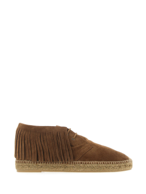 Saint Laurent Mid Top Fringed Espadrilles