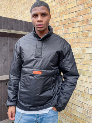 Asos Unrvlld Spply Overhead Padded Jacket In Black