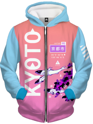 Kyoto Koi Zip Up Hoodie