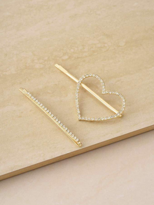 Forever Crystals Hair Pin Set Of 2