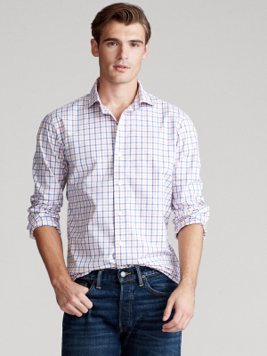 Classic Fit Plaid Poplin Shirt