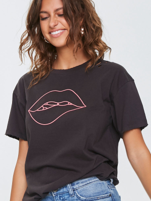 Biting Lip Graphic Tee