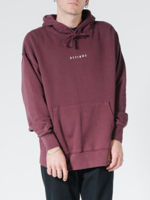 Minimal Thrills Slouch Pull On Hood - Blood Red