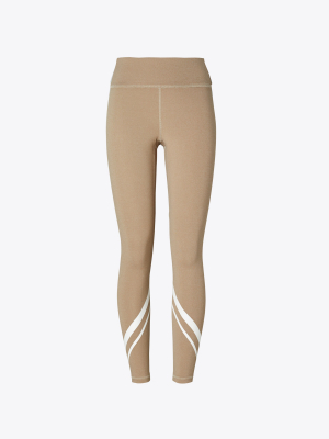 High-rise Compression Mélange Side-pocket Chevron Leggings