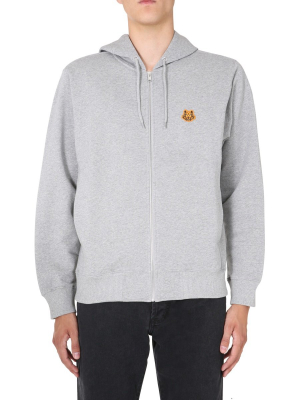 Kenzo Tiger Crest Zipped Hooded Sweatshirt