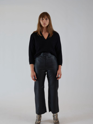 Monterey Leather Pant Black