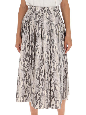 Msgm Printed Midi Skirt