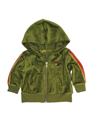 Baby Velour Hoodie - Grassy