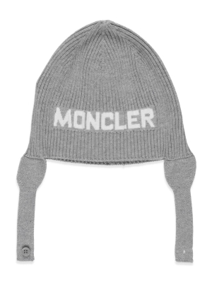 Moncler Enfant Logo Intarsia Knit Hat