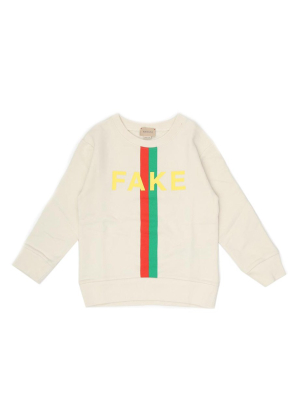 Gucci Kids Slogan Printed Sweatshirt