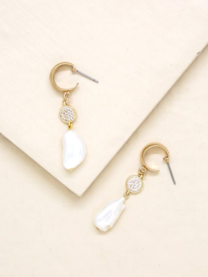 Little Things Freshwater Pearl Drop & 18k Gold Plated Earrings