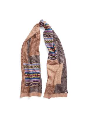 Patchwork Knit Scarf