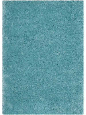 Polar Shag Light Turquoise Area Rug