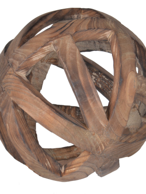 Decorative Wood Ball (8") - A&b Home