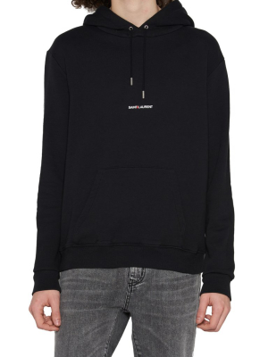 Saint Laurent Logo Print Hoodie