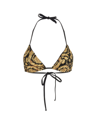 Versace Barocco Print Bikini Top