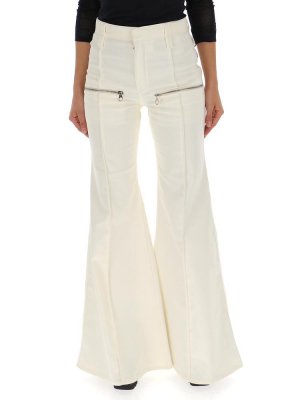 Chloé Flared Front Zip Pants