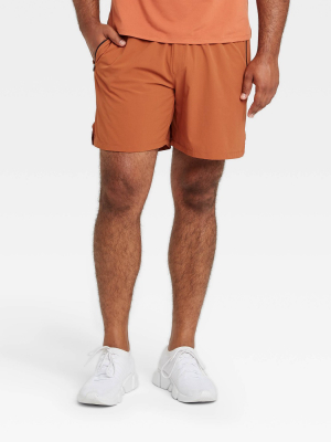 Men's Stretch Woven Shorts - All In Motion™ Rust Xl