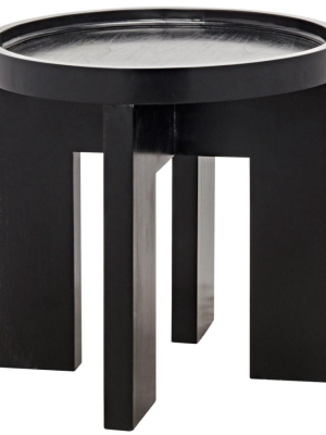 Gavin Side Table, Hand Rubbed Black