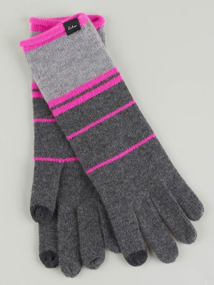 Colorblock Cashmere Blend Luxe Glove