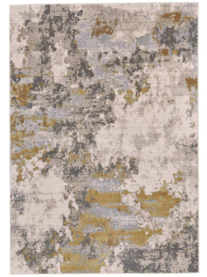 Feizy Rug Waldor 3970f, Gold/birch