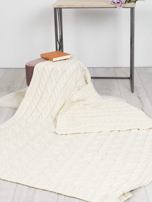 Super Soft Merino Throw In Cream