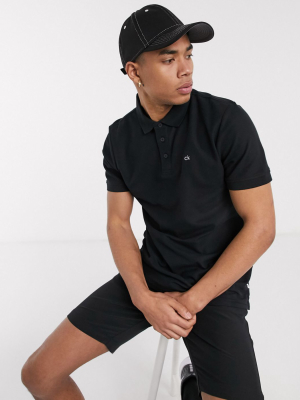 Calvin Klein Golf Midtown Radical Cotton Polo Shirt In Black