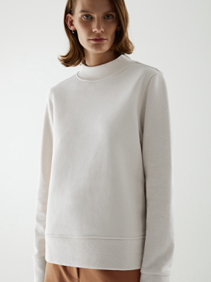 Organic Cotton Textured Panel Sweatshirt