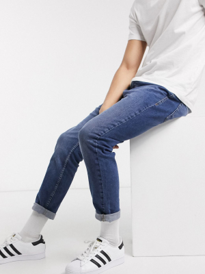 New Look Slim Jeans In Mid Blue