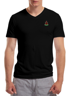 Pologize™ Watermelon Embroidered V-neck T-shirt