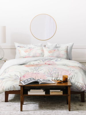 Iveta Abolina Cecille Floral Duvet Set - Deny Designs