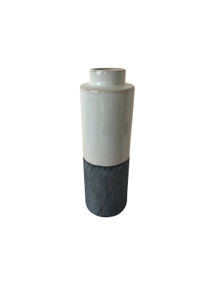 White Ceramic 16.25" Vase